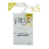 PellDio Home 5'li Vanilya Dolap Ayakkabılık Ve Çekmece Parfümlü Kese Kokusu Oda Koku Kesesi