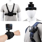 PellKing GoPro Hero 11/10/9/8/7/6/5/4 için Aksesuar Seti, Yeni Hızlı Çıkarılan Kafa Kayışı Montajı + Göğüs Montaj Donanımı + Sırt Çantası Klips Tutucu + 360° Dönen Bilek Kayışı