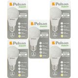 Pelsan (5 Adet) Pelsan 8,5W 2700K (Sarı Işık) E27 Duylu (Kalın Duy) LED Ampul