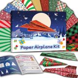 Pelto Kağıt Uçak Kiti - Çocuklar için Noel Çorabı - 60 Tatil Sayfası + Noel Hediye Kutusunda Talimat Kitabı, 6 ila 8-12 Çocuklar için Erkek Çocuk Çorabı Fikirleri, Noel El Sanatları