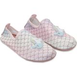 Peluche Pembe Kız Çocuk Deniz Ayakkabısı Unicorn Desenli Hafif ve Rahat Ayakkabı