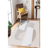 Pelura Modern Soyut Desenli Dijital Baskılı Kaymaz Taban Yıkanabilir Salon Halısı Oturma Odası Halısı