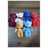 Peluş Ayıcık Anahtarlık Ve Çanta Süsü Hediyelik (12Cm Boy) 6 Adet