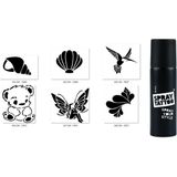 Peluş Çiçek Spray Tattoo Geçici Sprey Dövme Seti