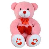 Pelüş Çift Kalp Tutan Büyük Ayıcık,Bobo,Dev Ayıcık,Doldurulabilir Oyuncak,Pelüş Oyuncak (Bobo No:2 Pembe)