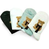 Peluş Desenli Yumuşak Kadın Çorap Seti - Çok Renkli