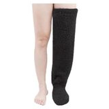 Peluş Diz Üstü Oda Çorabı, Welsoft Uzun Isıtıcı Çorap (Siyah, STANDART)