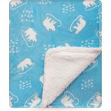 Peluş Flanel Sherpa Bebek Battaniyesi, Kız Erkek Çocuklar Için, Taşınabilir Ters Çevrilebilir - Çok Renkli