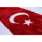 Peluş Göğüs Torpido Örtüsü Türk Bayraklı Kesilebilir Kar