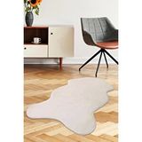 Peluş Halı Açık Vizon Cool Yıkanabilir Şekilli Post Yolluk Kilim Salon Halısı Modeli