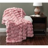 Peluş Koltuk Şalı Pofuduk Koltuk Örtüsü Bubble Koltuk Örtüsü 200 x 75 cm