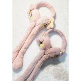 Peluş Kulak Isıtıcı Kulaklik Ses Çıkaran Hareket Ediyor - Pembe