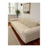 peluş Lastikli Koltuk Örtüsü 3 kişilik Yıkanabilir Esnek Koltuk Kılıfı vizon 180 x 230