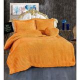 Peluş Nevresim Takımı Yumuşak Peluş Kumaş ve Konforlu Kışlık Yatak Odası Takımı Gri - Çok Renkli - 100 x 100 cm