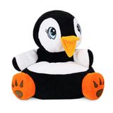 Pelüş Oturma Koltuğu, Çocuk Koltuğu, Bebek Oturağı, Puf, Penguen Tasarımlı, Yumuşak Pelüş Kumaş