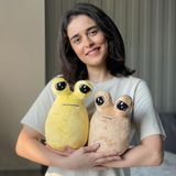 Pelüş Oyuncak Ayıcık Poe,Pou,Kahverengi Ayı,Peluş doldurulabilir oyuncak,Uzaylı Pelüş oyuncak,Evcil Hayvanım Pou (Sarı)