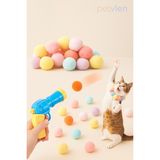 Peluş Oyuncak Top Atıcı Eğlenceli Kedi Oyun Seti - Top Fırlatan Kedi Oyuncağı - Çok Renkli Kedi Topu - Kedi Oyuncağı