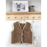 Peluş Polar Bebek Yelek Wellsoft Ayı Açık Kahve