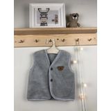 Peluş Polar Bebek Yelek Wellsoft Ayı Gri