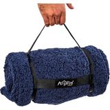 Peluş Polar Kamp Battaniyesi - Lacivert - Acil Durum Battaniye - Argeus Camp