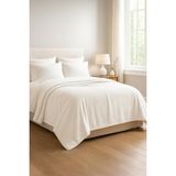 Peluş Tek Kişilik Battaniye Welsoft Battaniye Tv Battaniyesi Polar Battaniye Ekstra Yumuşak Peluş Battaniye - 150 x 200 cm - Krem