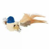 Peluş Tüylü Kuyruklu Kuş Kedi Oyuncağı 8 Cm