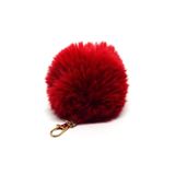 Peluş Tüylü Şirin Anahtarlık Çanta Aksesuarı, Standart, bell806, Bordo, üniseks-yetişkin