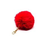 Peluş Tüylü Şirin Anahtarlık Çanta Aksesuarı, Standart, bell810, Kırmızı, üniseks-yetişkin