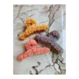 Peluş Yumuşak Tüylü Mandal Toka 3'Lü 11 Cm