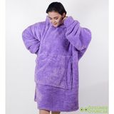 Peluşcu Dayı Welsoft Peluş Polar Giyilebilir Battaniye Pijama - 70 x 110 cm - Lila