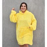 Peluşcu Dayı Welsoft Peluş Polar Giyilebilir Battaniye Pijama - 95 x 73 cm - Sarı