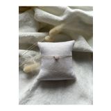 PelvedDesign Pembe kuvars kırık taş altın simli ip bileklik&halhal