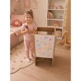 Pema Home %100 Mdf Montessori Çocuk Öğrenme Kulesi Merdiveni Oturaklı Çizim Masası - Ceviz