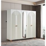 Pema Home Elegance %100 Mdf Membran 5 Kapaklı Dolap Gardırop beyaz