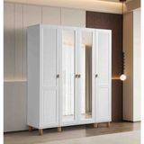 Pema Home Favori % 100 Mdf Membran 4 Kapaklı Dolap Gardırop beyaz