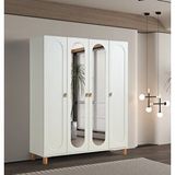 Pema Home Masal %100 Mdf Membran 4 Kapaklı Dolap Gardırop aytaşı Krem
