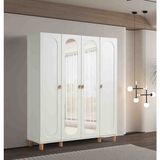 Pema home masal %100 mdf Membran 4 Kapaklı Dolap gardırop - Aytaşı Rengi
