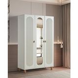 Pema Home Peri %100 Mdf Membran 3 Kapaklı Dolap Gardırop aytaşı Krem