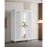 Pema Home Peri %100 Mdf Membran 3 Kapaklı Dolap Gardırop beyaz