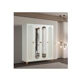 Pema Home Peri %100 Mdf Membran 4 Kapaklı Dolap Gardırop