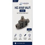 Pemaks Hat Tipi Hız Ayar Valfi 8 mm Pnömatik Hat Tipi Hız Ayar Valfi - 2 Adet