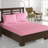 Pembe 100x200 cm Tek Kişilik Penye Çarşaf