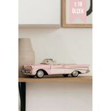 Pembe 1:18 Diecast İnce Detay 1957 Buick Roadmaster Oyuncak Metal Klasik Koleksiyon Model Araba