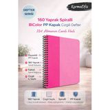 Pembe 160 Yaprak Spiralli Defter Bicolor Pp Kapak Çizgili A4 Okul & Ofis Defteri
