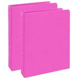 Pembe 2 Halkalı Klasör 2 Adet A5 Pvc Öğrenci Ve Ofis Tipi Evrak Sunum Talebe Büro Klasörü İç Cepli Otomatik Mekanizlı