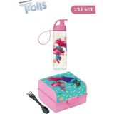 Pembe 3 Bölmeli Okul Beslenme Kabı ve Suluğu, 2'li Set - Seçenek 1 - Ahşap - Bej