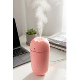 Pembe 420 ml Mini USB Hava Nemlendirici, Renkli Işıklı, Taşınabilir