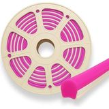 Pembe 6mm Ikinci Nesil Silikon Neon LED Şerit Kılıfı 5 Metre Difüzör Tüp (Led Hariç) - Çok Renkli