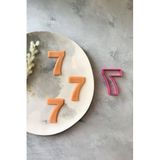 Pembe 7 Rakamı Hamur Şekillendirici/Kurabiye Kalıbı