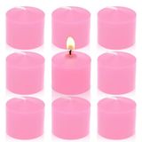 Pembe Adak Mumları, Düğün, Tatil Partisi, Ev için 9 Paket Kokusuz Küçük Adaklar (8 Saat), 3,8 cm D x 3,2 cm Y